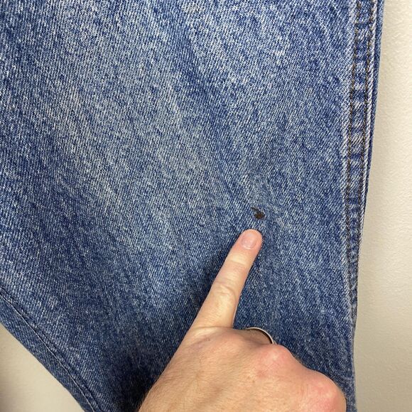 Vintage Lee Riders Jeans Mens 36x32 Straight Fit Made USA Distressed 90s Denim - Picture 4 of 15
